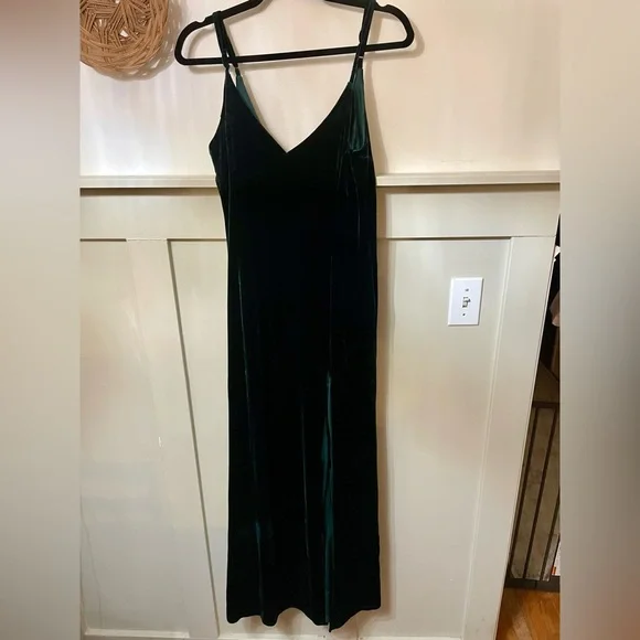 Lulu’s Promise of Forever Emerald Velvet Column Maxi Dress Green Velvet - Picture 3 of 7